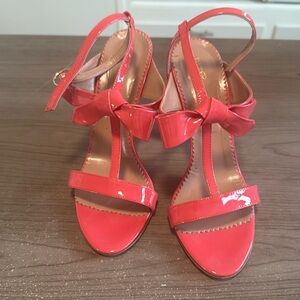 Valentino Red Patent Leather Elegant Bow sandals Size 39